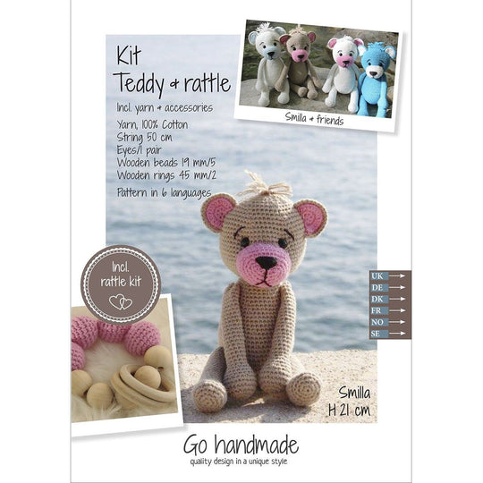 Anleitungspaket (Häkeln) - Teddy & Rassel - Go Handmade