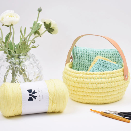 Ribbon Osterkorb mit Griff