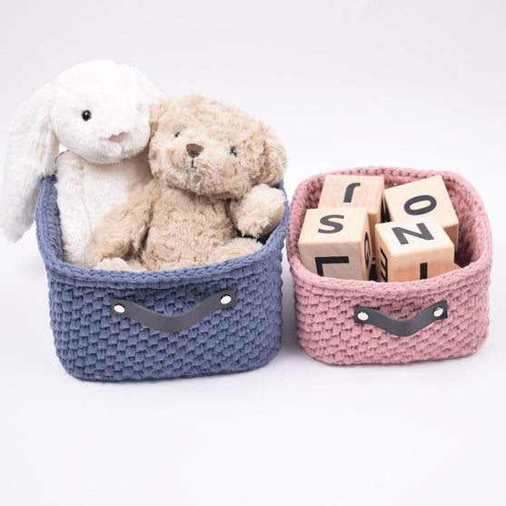 Aufbewahrungskorb mit Lederboden – Quadratisch - Groß
3