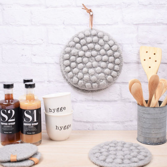 Gefiltzte Topflappen mit Noppen