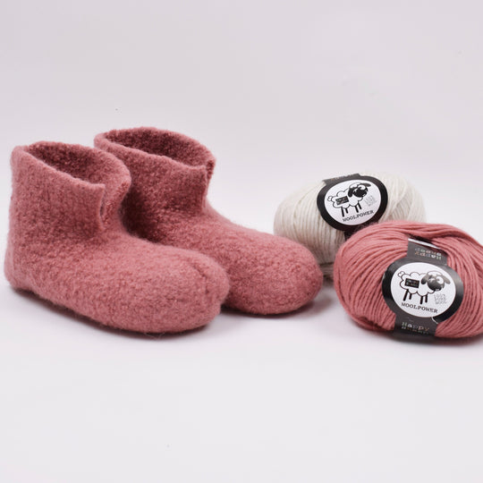 Gefilzte Hausschuhe - Gestrickt