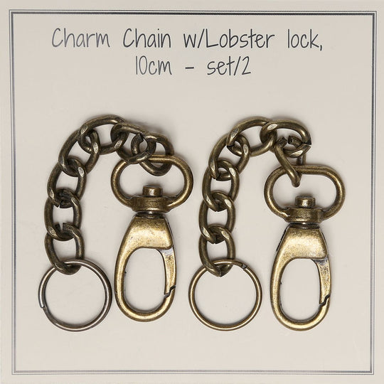 Charmkette mit Karabinerhaken - 10cm - Go Handmade