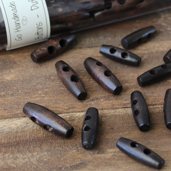 Längliche Holzknöpfe - 30 mm - Go Handmade
6