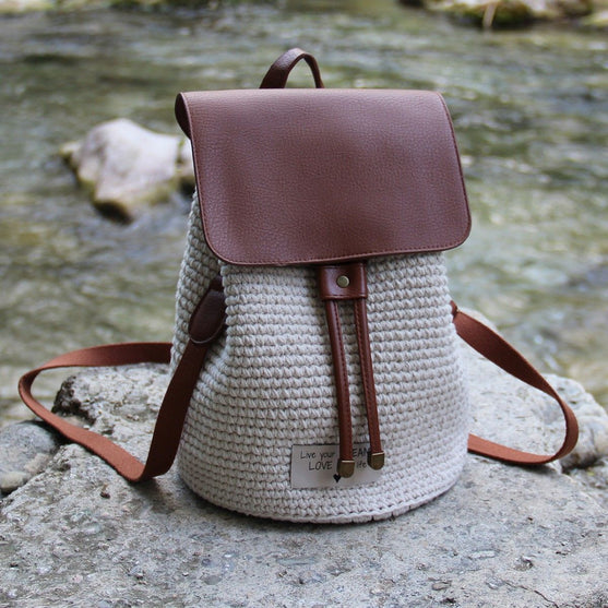Taschenklappe mit Magnetknopf - Braun/Bronze - Go Handmade
2