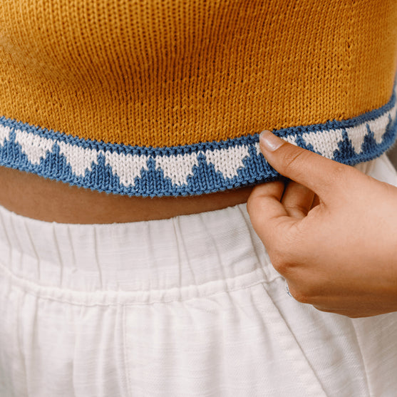 Bevelled Tank - Ärmelloses Top mit Intarsien
3