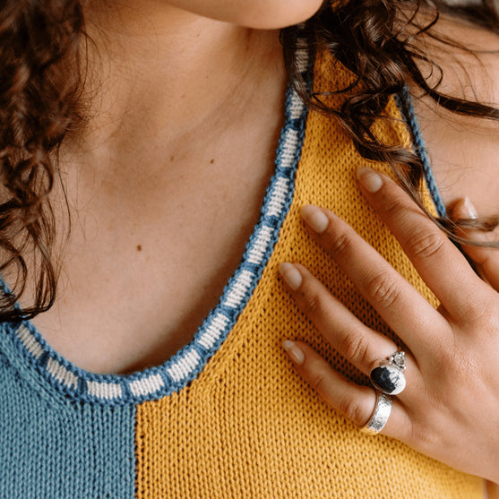 Bevelled Tank - Ärmelloses Top mit Intarsien
6