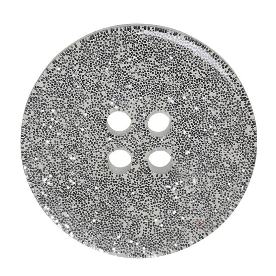 Glitzer Knöpfe - Silber - Verschiedene Größen - Go Handmade
4