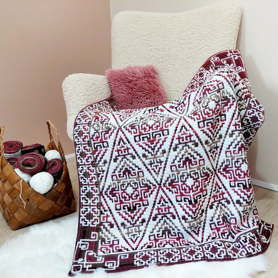 Aztecana - Decke Mosaik-Häkeln
2