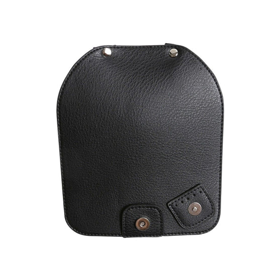 Taschenklappe mit Magnetknopf - Black/Silver - Go Handmade
5