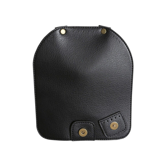 Taschenklappe mit Magnetknopf - Schwarz/Bronze - Go Handmade
5