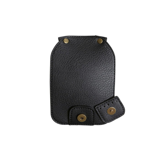 Taschenklappe mit Magnetknopf - Schwarz/Bronze - Go Handmade
6