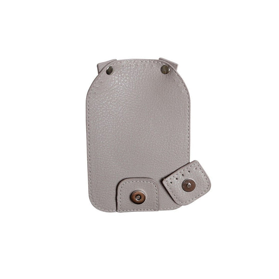 Taschenklappe mit Magnetknopf - Beige/Silber - Go Handmade
4