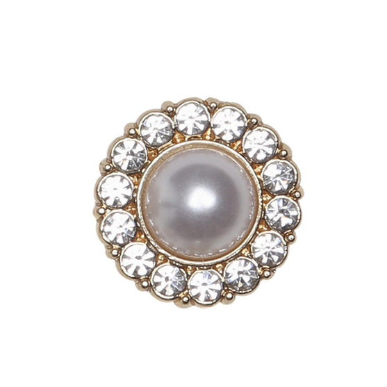 Perlenknöpfe mit Stein - Gold- Mehrere Größen - Go Handmade
2