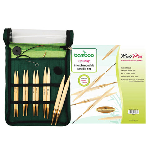 Bamboo Austauschbare Rundstricknadel Set Chunky - KnitPro