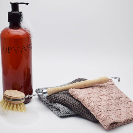 Gestricktes Putztuch mit Rippenmuster
3