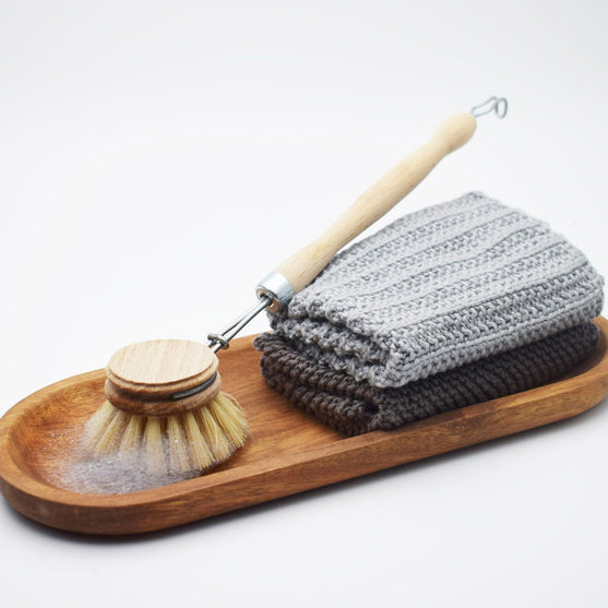 Gestricktes Putztuch mit Rippenmuster
2