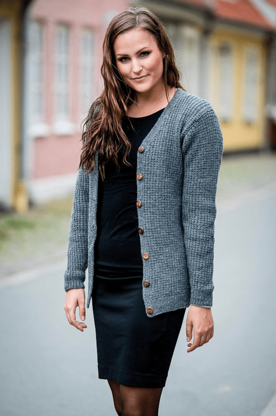 1489 - Kort cardigan med V-hals