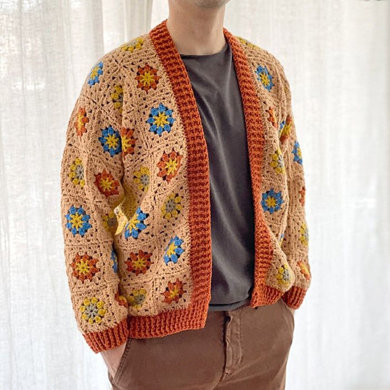 Floral Fusion - Herren-Cardigan
4