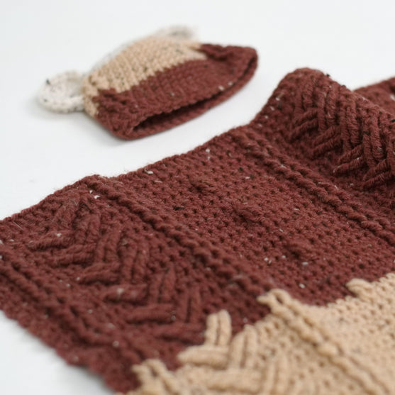 Happy Bear - Babydecke und Beanie
3