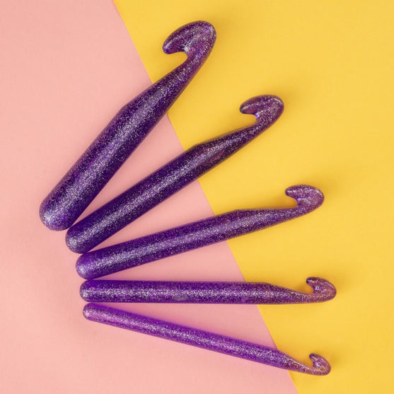 Glitzer-Häkelnadel-Set – 5 Größen - Hobbii
4