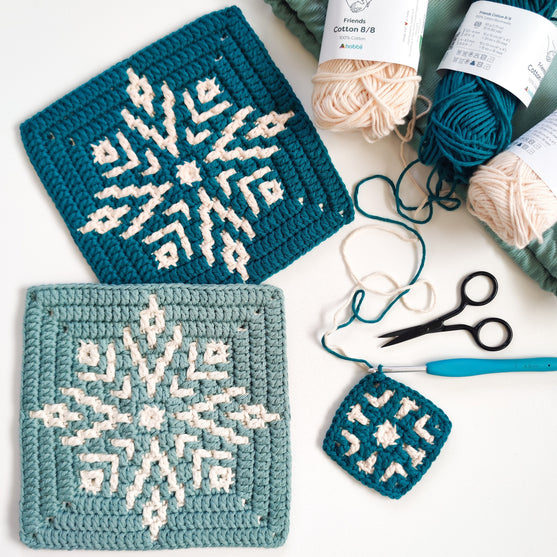 Ice Blossom - Mosaikquadrat
1