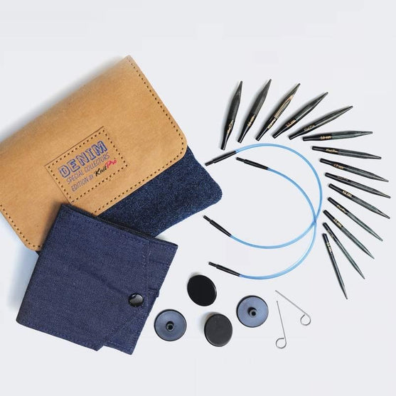 DENIM Extra kurze Austauschbare Rundstricknadeln im Set - KnitPro
8