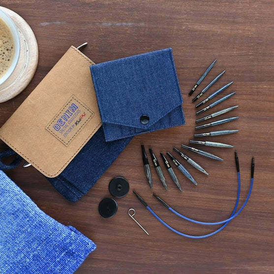 DENIM Extra kurze Austauschbare Rundstricknadeln im Set - KnitPro
4