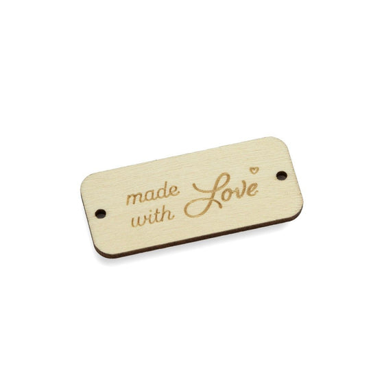 Labels aus Holz - Made With Love - Hobbii
2