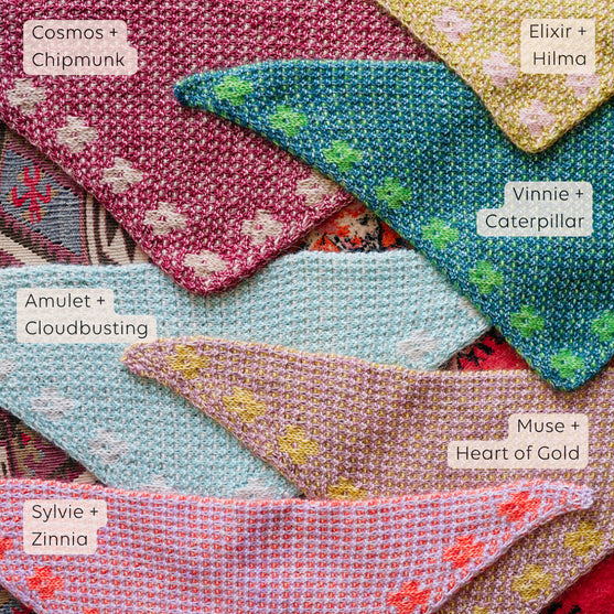 Pressed Flowers Kerchief - Mosaik-Bandana
11