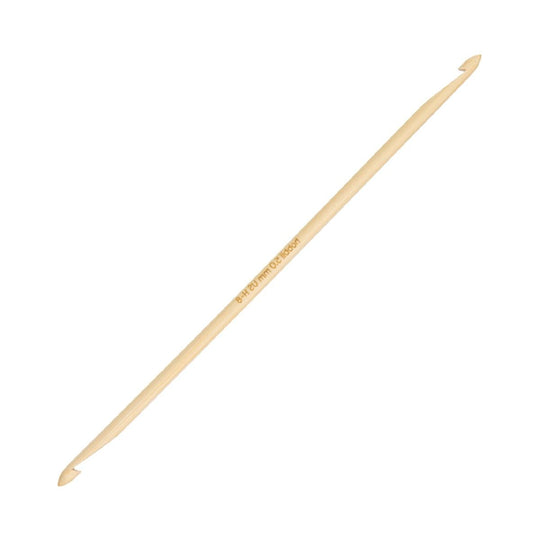 Doppelte tunesische Häkelnadel aus Bambus – 20 cm - Hobbii