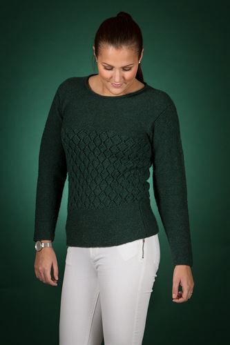 

1549 - Pullover in Ajourmuster und rechts
1