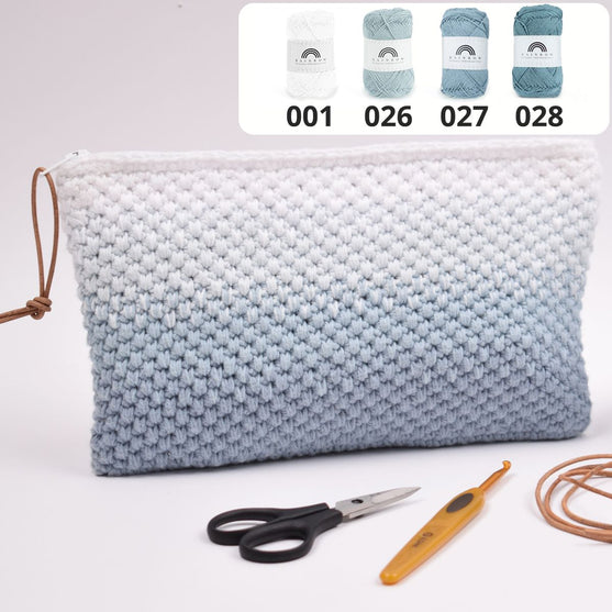 

Gehäkeltes Kosmetik-Etui - Ton in Ton
5