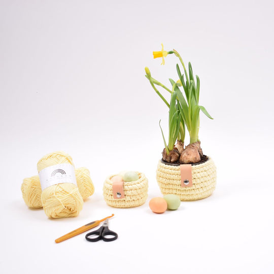Cotton Osterkorb mit Lederdetail