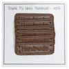 

Etichette "Handmade" - Doppio cuoio PU - 5 x 1,5 cm - Go Handmade
1