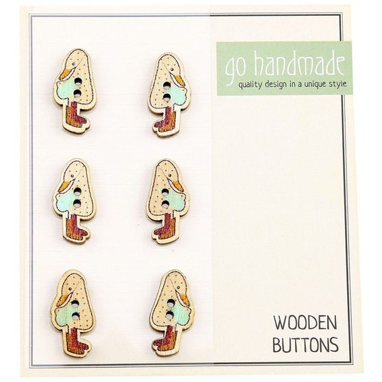 

Bottoni di legno - Papera Dotti - 6 pezzi, 20 mm - Go Handmade
1