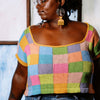 

Suncatcher - T-Shirt mit Karree-Ausschnitt und Intarsien
5
