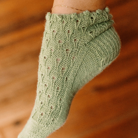

Rosmarino - Kurze Socken mit Lochmuster
3
