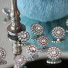 

Bottoni Bling - Pietre piccole - Argentato - 4 pz. - Go Handmade
5