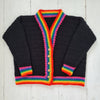 

Rainbow Contrast - Kindercardigan
1
