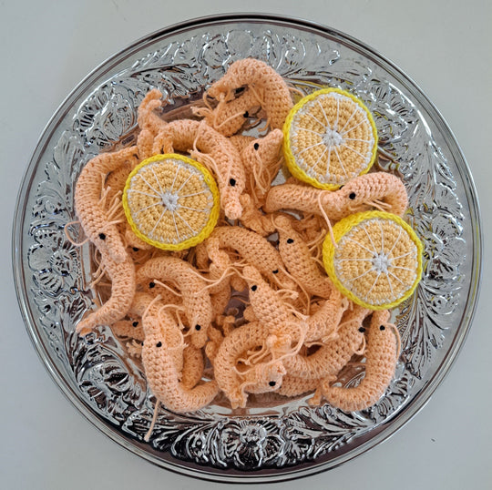 Shrimps und Zitronen