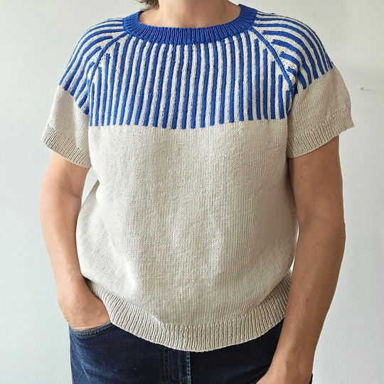 Blå Linjer - T-Shirt