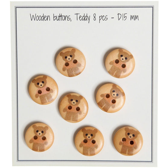 

Holzknöpfe, Teddy - Go Handmade
1