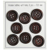 

Holzknöpfe - Round Groove - Dunkel - 8 stk. - Go Handmade
3