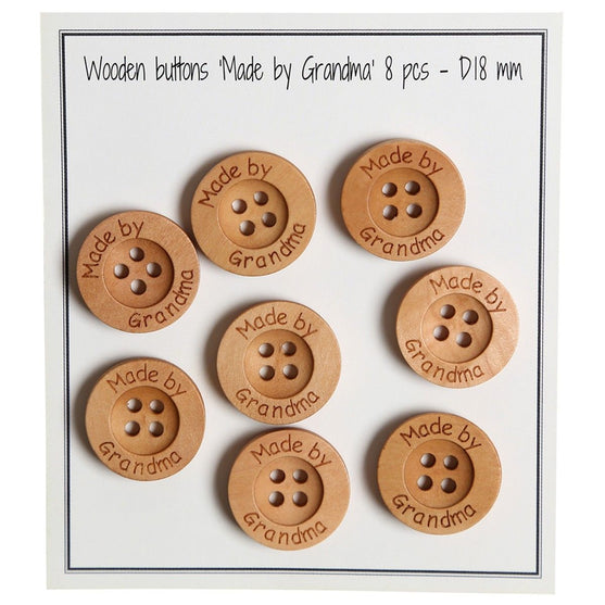 

Holzknöpfe - Made by Grandma  - 18 mm - Go Handmade
1