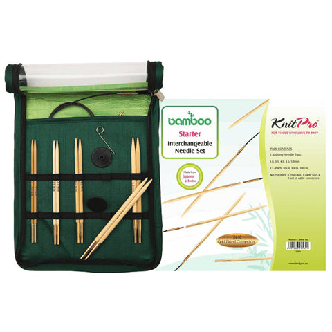 Bamboo Austauschbare Rundstricknadel Anfänger Set - KnitPro