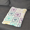 

Rainbow Hearts – Babydecke
4