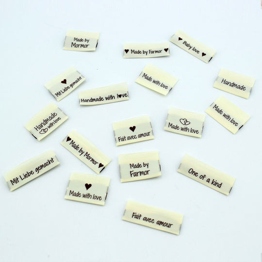 10 Labels - Made with love - 1 Herz - 3.5 cm - Go Handmade