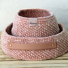 

Moss Stitch Körbchen mit PU Lederboden - Universell
3