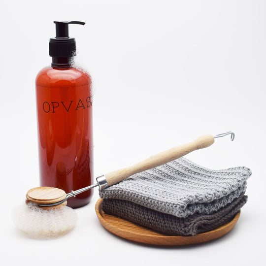 Gestricktes Putztuch mit Rippenmuster