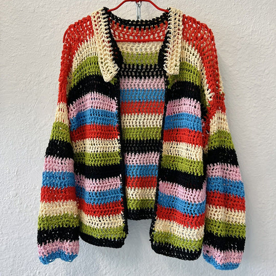 Hex Stripe - Cardigan
